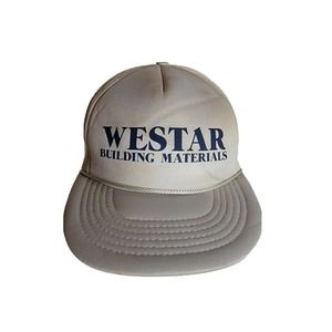 Vintage Westar Building Materials 1980s Trucker Hat Cap Gray Snapback 80s‎ VTG